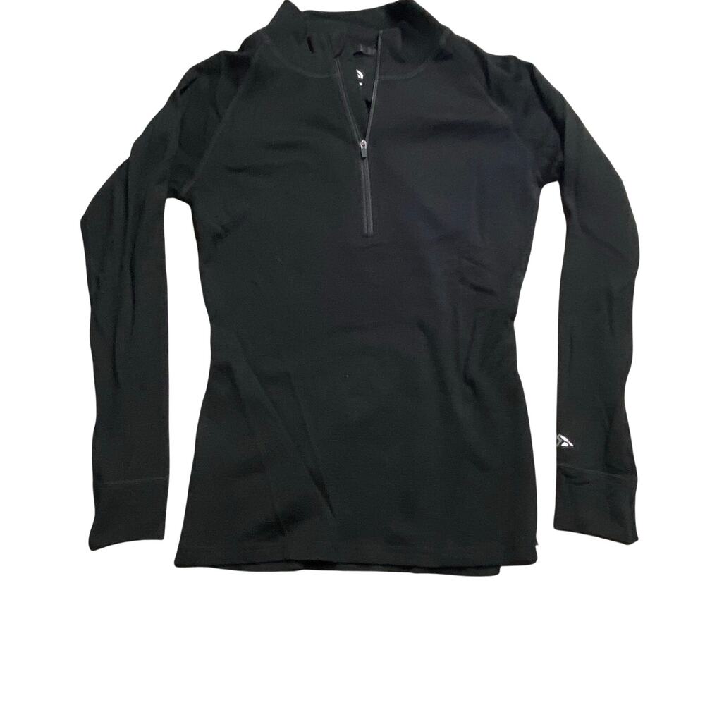 Merino Tech Merino 250 Womens 100% Superfine Merino Wool LS Shirt Top Black M